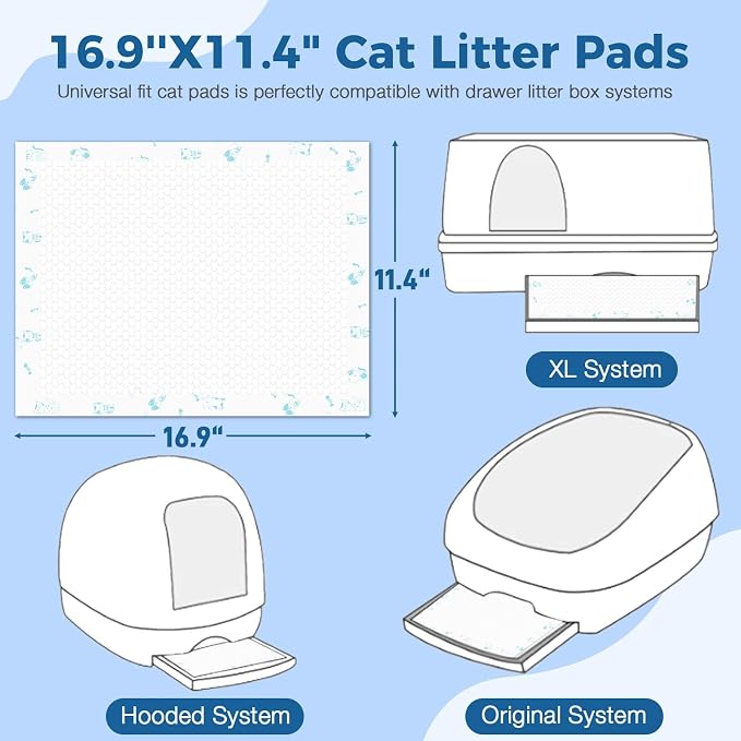 Cat Pads Refills 16.9 x 11.4 inches 100 Count Super Absorbent Pee Pads - Image 5