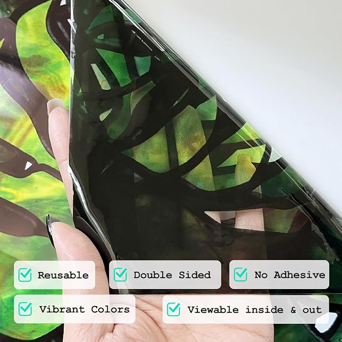 Original Hand Drawn Window Cling Film Stained Glass Border - Image 4