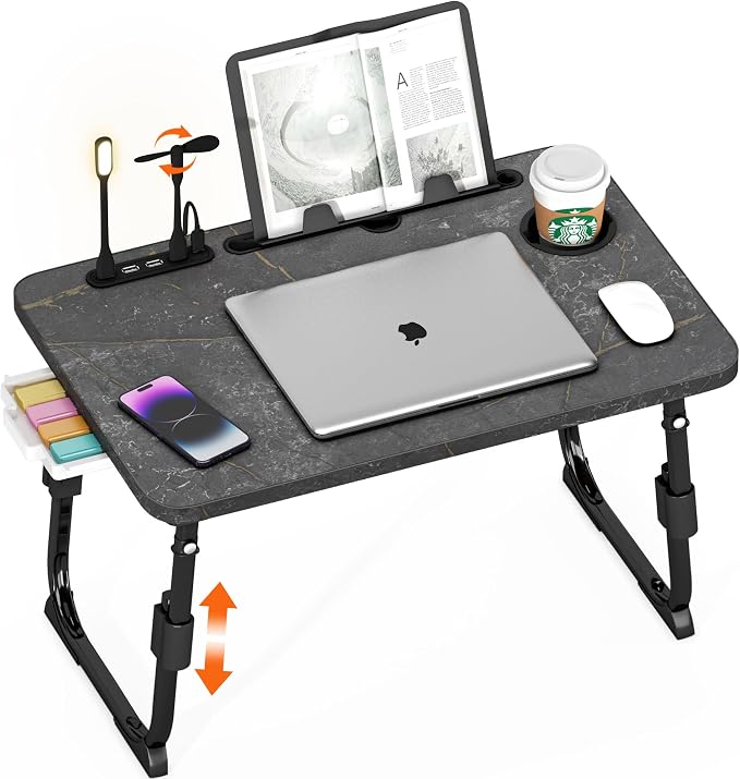 Lap Desk for Bed, Adjustable Laptop Desk by PlayimaginationtodecorateHomeOffice