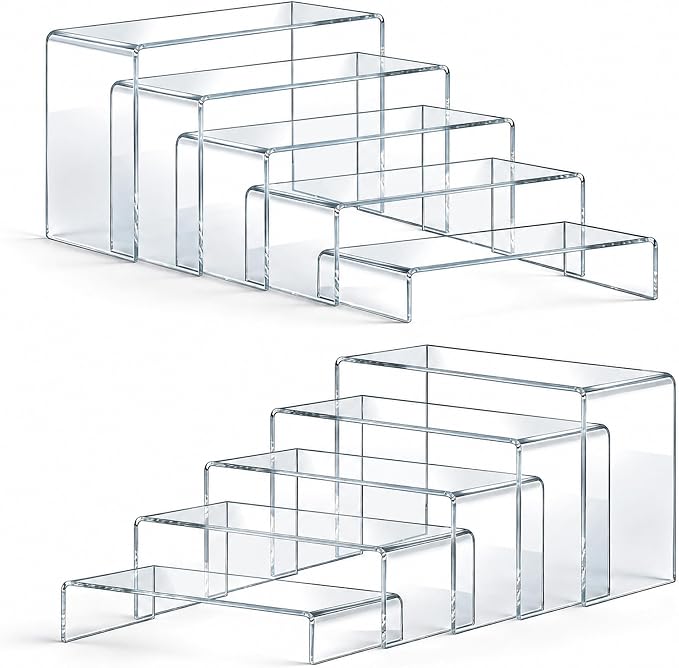 Acrylic Risers 10 Pack Display Risers Clear Stand by Unknown