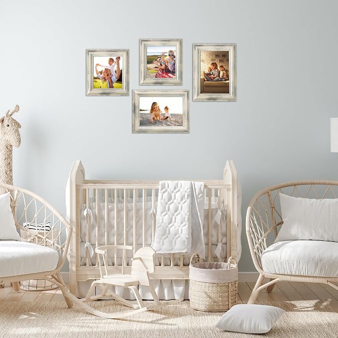 5x7 Picture Frames Set of 4- Rustic Retro Photo Frame - Image 6