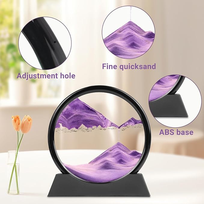 Moving Sand Art, 3D Liquid Motion Deep Sea Sandscape Color Quicksand Decor - Image 2