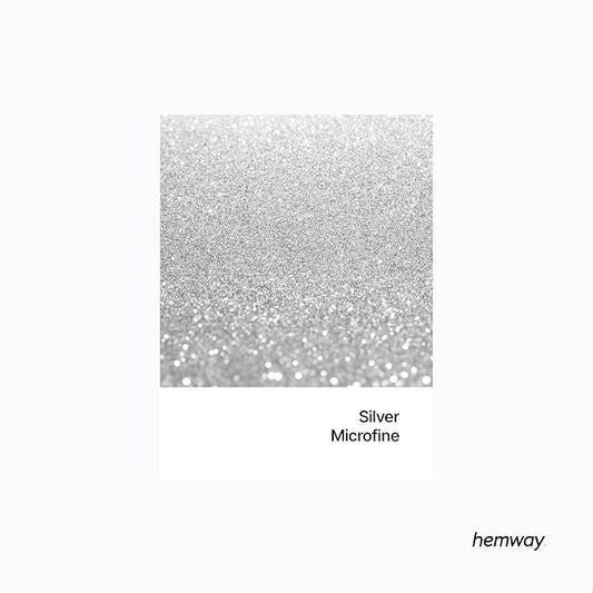 Hemway Polyurethane & Epoxy Resin Glitter 100g / 3.5oz Metallic Crystal Flake Additive for Flooring Jewelry Tumblers Glass Pigment - Microfine (1/256" 0.004" 0.1mm) - Silver