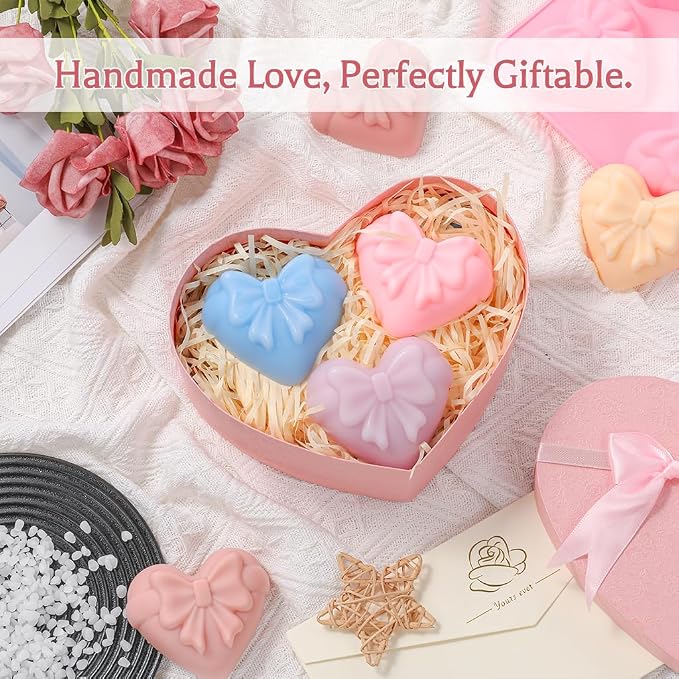 SJ Heart&Bow Shaped Silicone Mold 2 Packs, Soap Molds - Image 7