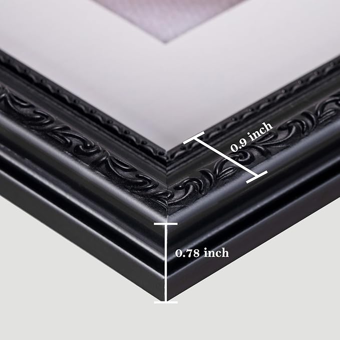 eletecpro 4x6 Vintage Picture Frame, Glass Cover, Horizontal or Vertical - Image 5