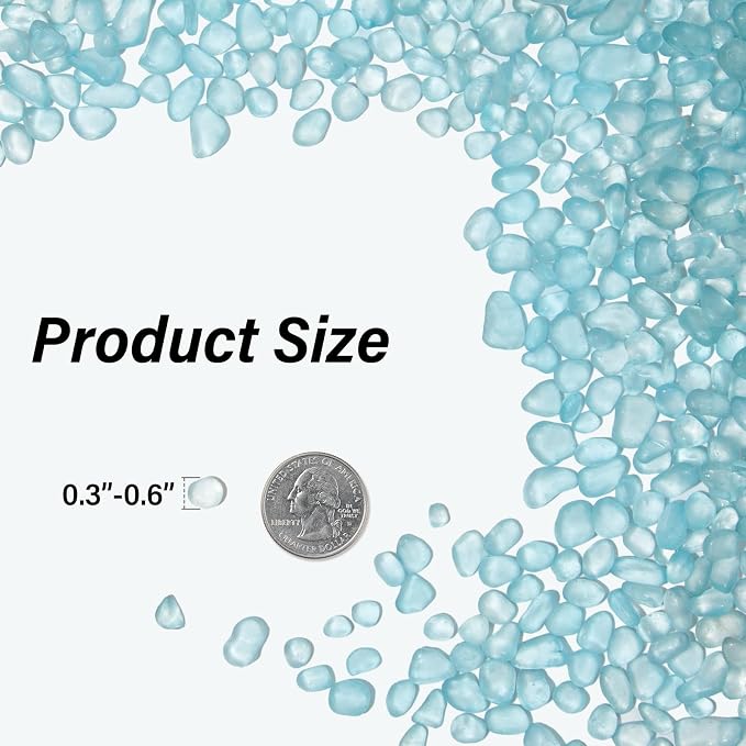 QEQEKAKA Sea Glass Stones for Crafts About 2.75LB Glass Pebbles Gemstones Bulk - Image 4