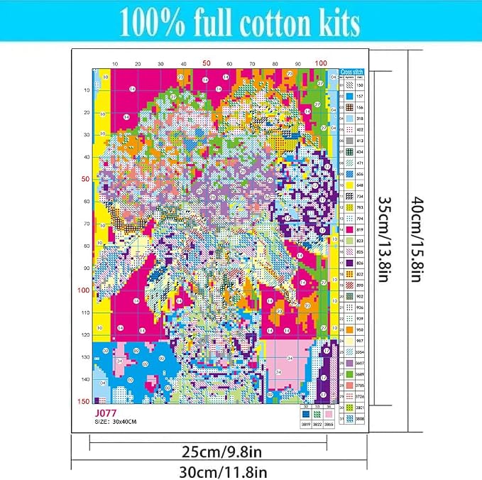 Flower Stamped Cross Stitch Kits - Image 6