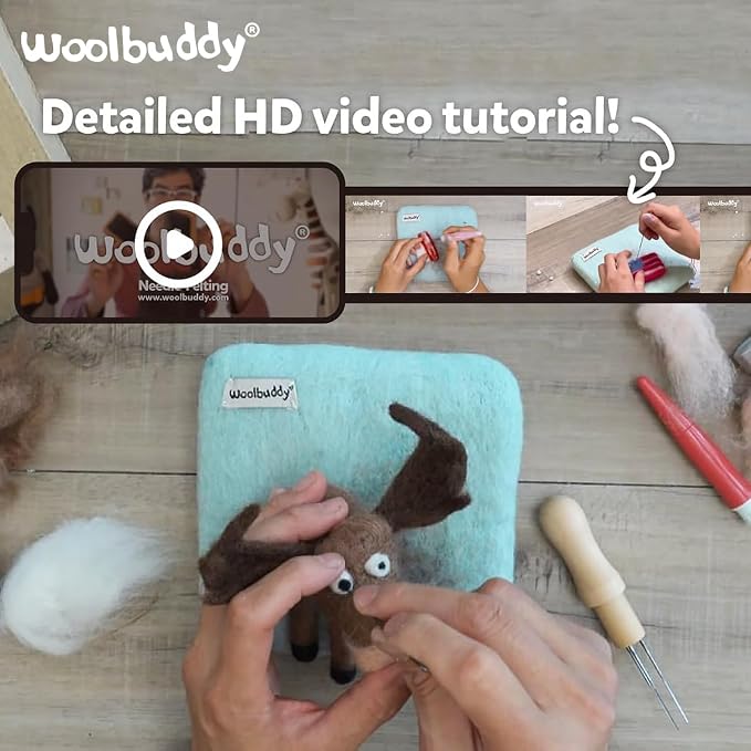 Woolbuddy Needle Felting Kit for Beginner Adults, Starter Set - Image 6