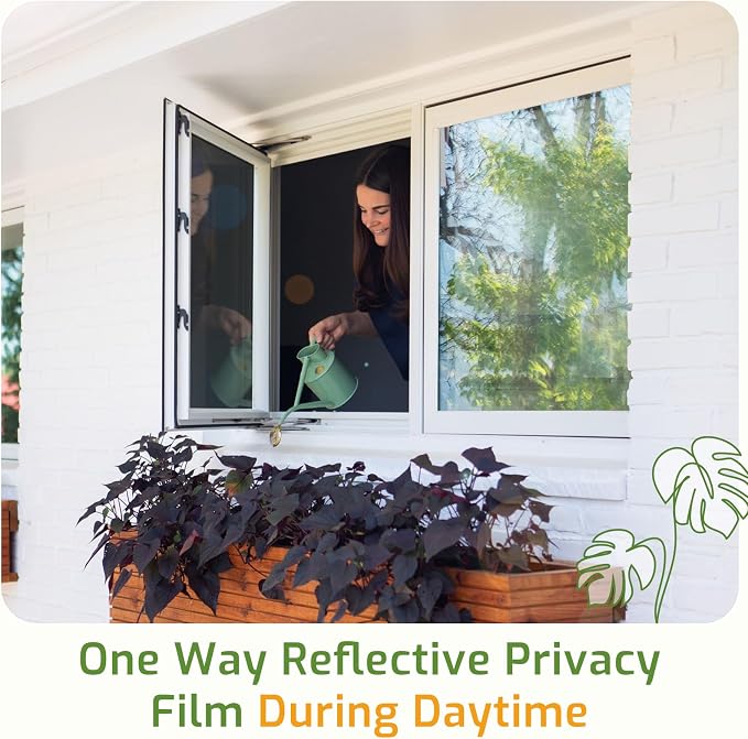 LUTE One Way Window Privacy Film, Window Tint, 23.6" x 118.1" | Sun Blocking UV - Image 9