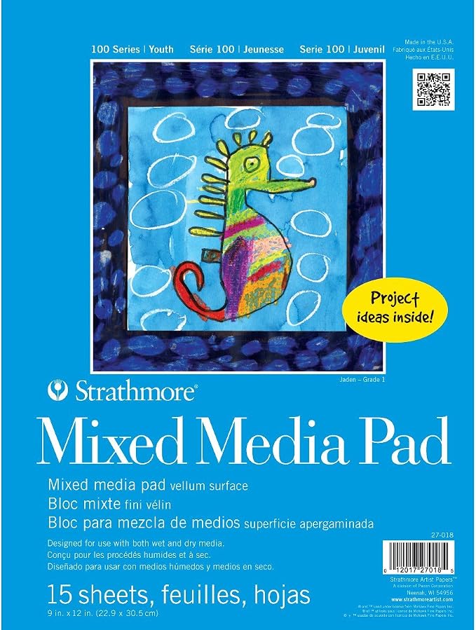 Strathmore (27-018 STR-27-018 15 Sheet Mixed Media Pad, 9 by 12" by StrathmorePaper