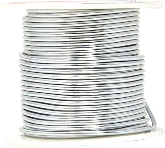 Mandala Crafts 14 Gauge Anodized Aluminum Craft Wire for Jewelry Making – 330 FT Colored Flexible Silver Combo Wire - Bendable for Bonsai Armature Crafting Sculpting