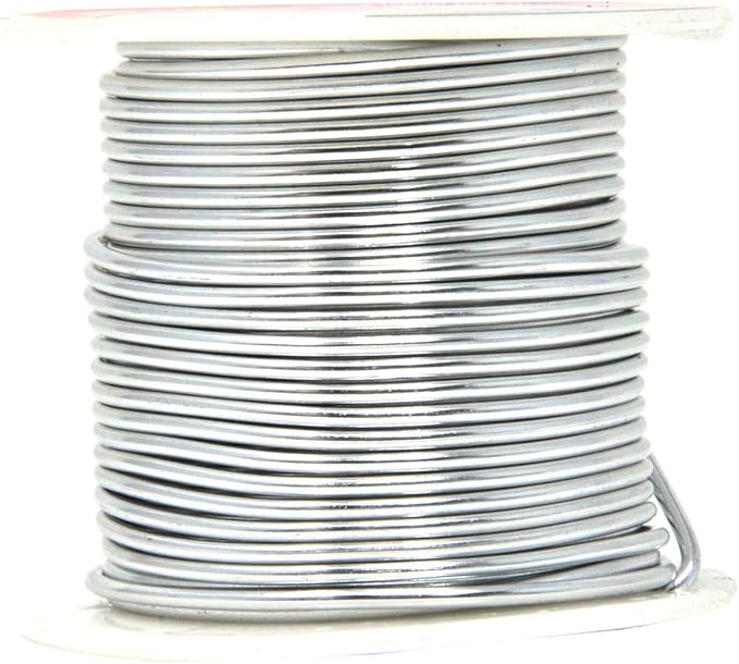 Mandala Crafts 14 Gauge Anodized Aluminum Craft Wire for Jewelry Making – 330 FT Colored Flexible Silver Copper Purple Pink Brown Ice Blue Wire - Bendable for Bonsai Armature Crafting Sculpting
