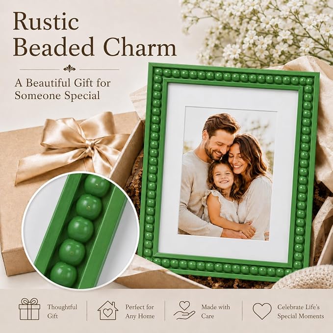 Solid Wood 11x14 Picture Frame Beaded Frame - Image 7