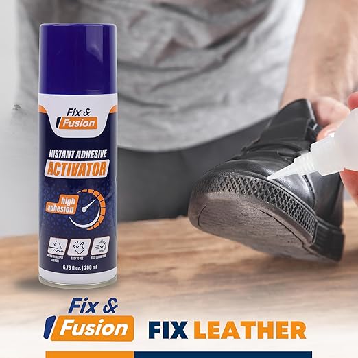 FIX & FUSION Activator Spray (6.76 Fl Oz), Instant Cure Accelerator for Cyanoacrylate (CA) Super Glue for Wood, Plastic, Rubber, Granite, and DIY & Professional, Accelerates Bonding Strength, (1 Pack)