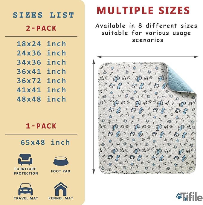 Washable Pee Pads for Dogs, 18x24in Reusable Puppy Pads, Absorbent Whelping Pads - Image 8