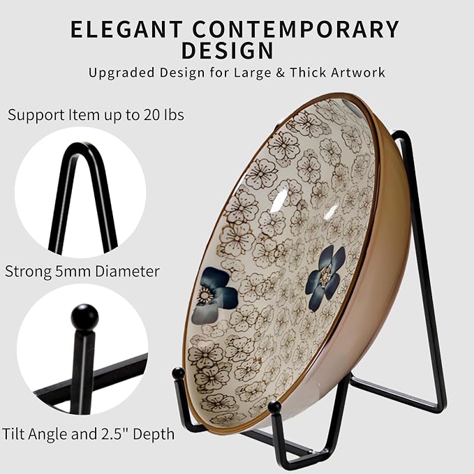 18 pcs 4.5in Plate Stands for Display, Metal Plate Holders Display Stands Can - Image 4