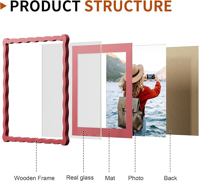 12x12 Wavy Picture Frame With Mat - Image 4