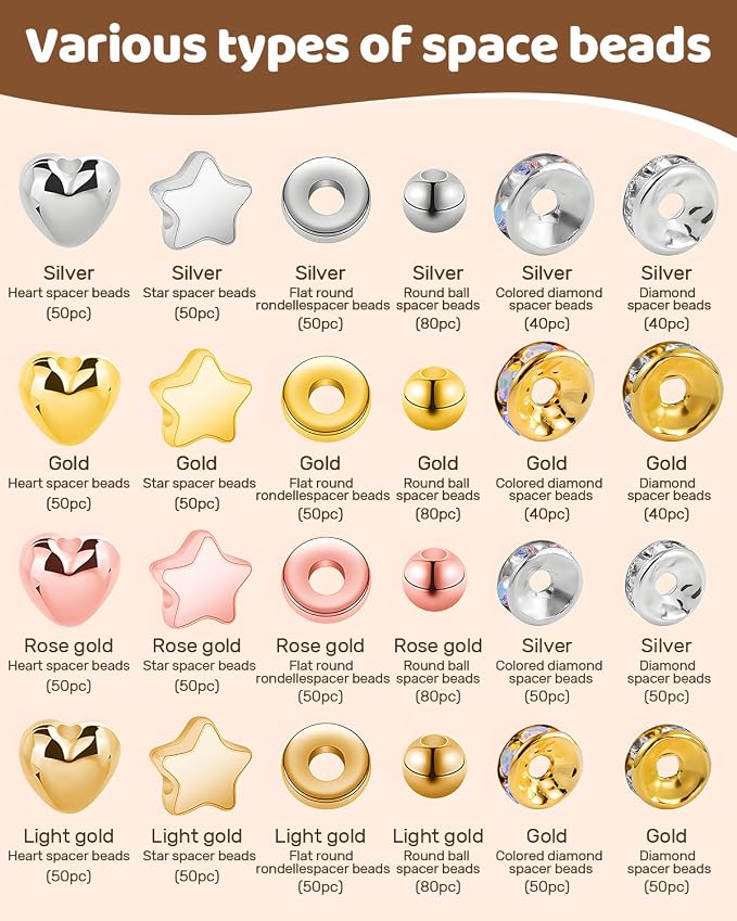 Goldwise Spacer Beads for Jewelry Making - Image 6