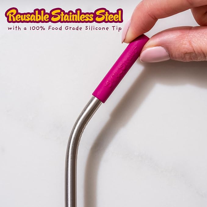 Softy Straws Premium Reusable Stainless Steel Drinking Straws - Image 4