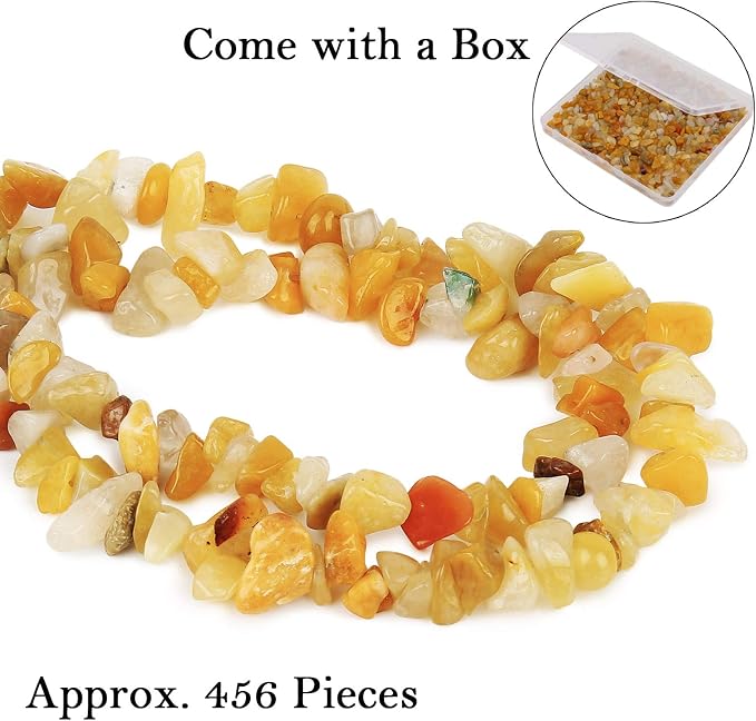 456 PCs Natural Chip Stone Beads, 5-8mm Irregular Multicolor Gemstones Loose - Image 4