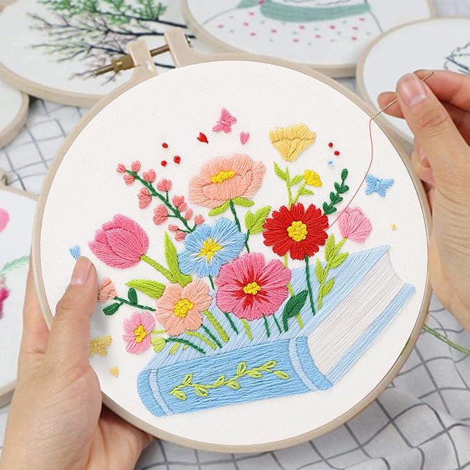 Louise Maelys 3 Pcs Floral Book Embroidery Kit - Image 4