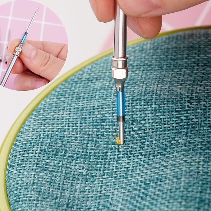 Mayboos 15 Pcs Punch Needle Kit, 8 Sizes Embroidery Punch Needle, - Image 5