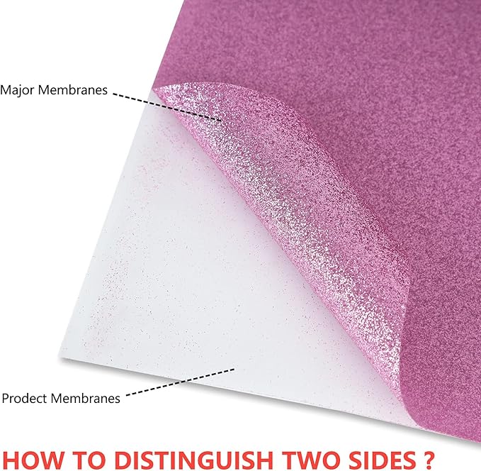 guangyintong Glitter Purple Pink Heat Transfer Vinyl HTV Rolls, 12" x 8ft Iron on Vinyl for T-Shirts Glitter Purple Pink HTV Vinyl for All Cutter Machines Easy to Cut & Weed for Heat Vinyl Design