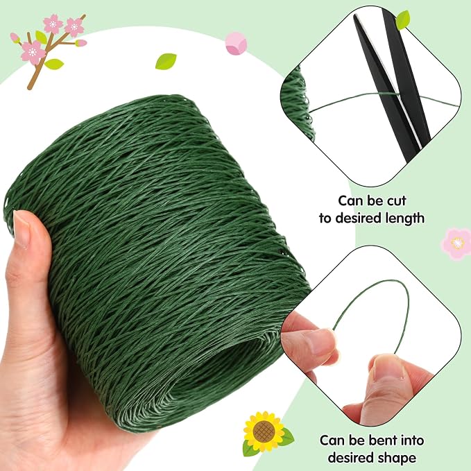 Syhood 1345 Feet Floral Vine Bind Wire Rustic Wrapping Wire - Image 3