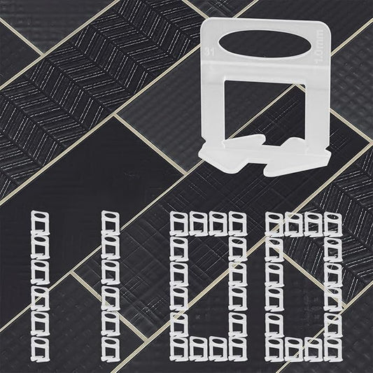 1100 Pcs Tile Leveling System Clips 1/8" (3.0mm) for Ceramic Tile and Stone Installation - DIY Tile Leveler Spacers Kit for Perfect Alignment(1100, 1/8)