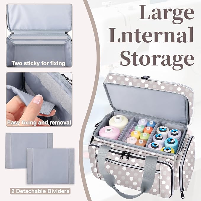 Anitor Large Sewing Supplies Organizer, Double Layer Sewing Storage Organizer - Image 5