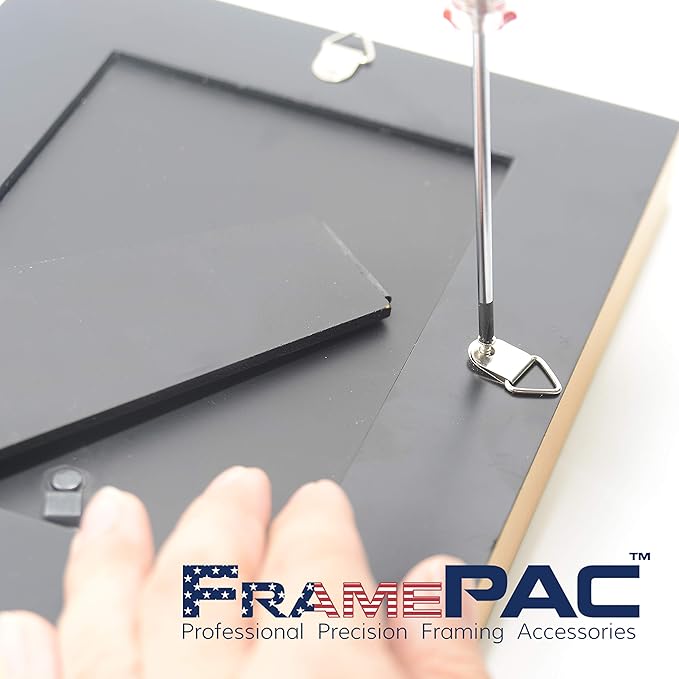 100 Pack Picture Hangers with Screws, Small Triangle Ring, D Rings for Clock, Decoration, Mirror, Paintings, Artwork Picture Frame