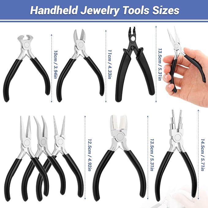 shynek 10 Pieces Jewelry Pliers Tools Set, Jewelry Making Tools Include 8 - Image 3