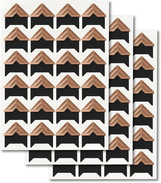 GOONAVI 15 Sheets 360 Pcs Rose-Gold Acid-Free Photo Corners Mounting Self Adhesive for DIY Photo Album Journal