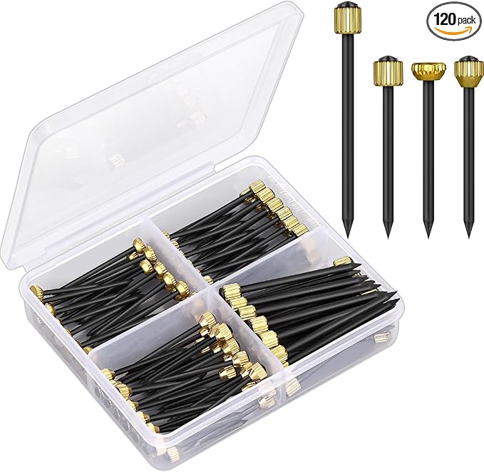 120PCS Nails for Hanging Pictures, 4 Sizes Picture Hanging Nails for Wall Decoration Hanging Frame Kit Mirror Hanging Hardware Tool Hangers for Claw Drywall Nails (Small Medium Large Nails)