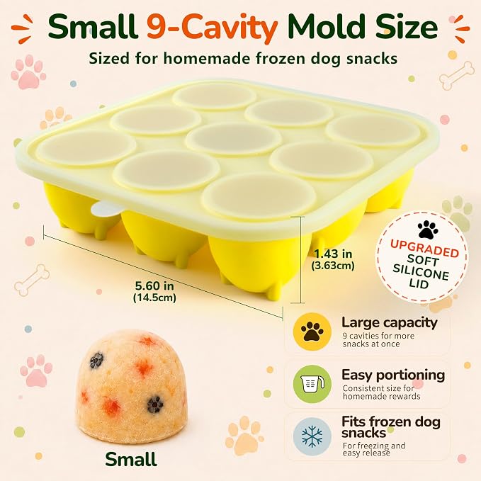 9-Cavity Silicone Freezer Dog Treat Mold - Image 3