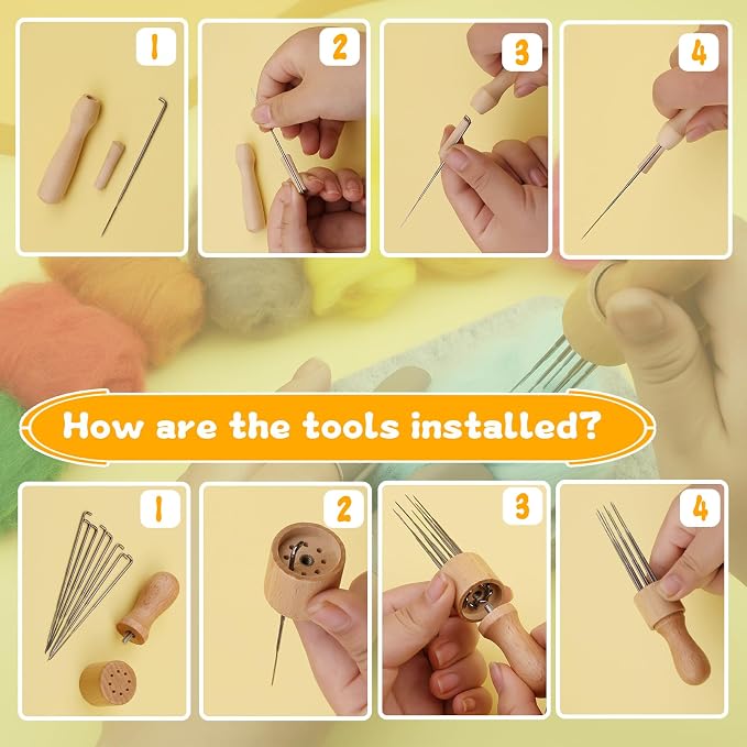 SOCNITC 20 Colors Needle Felting Kits - Image 4