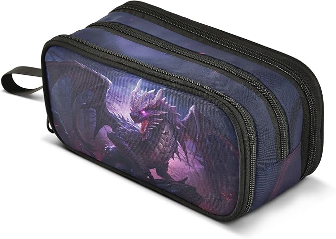 Dragon Purple Pencil Case Box Boys Girls Large Pencil Pouch by BOENLE-WELCOMEYOURCOMING