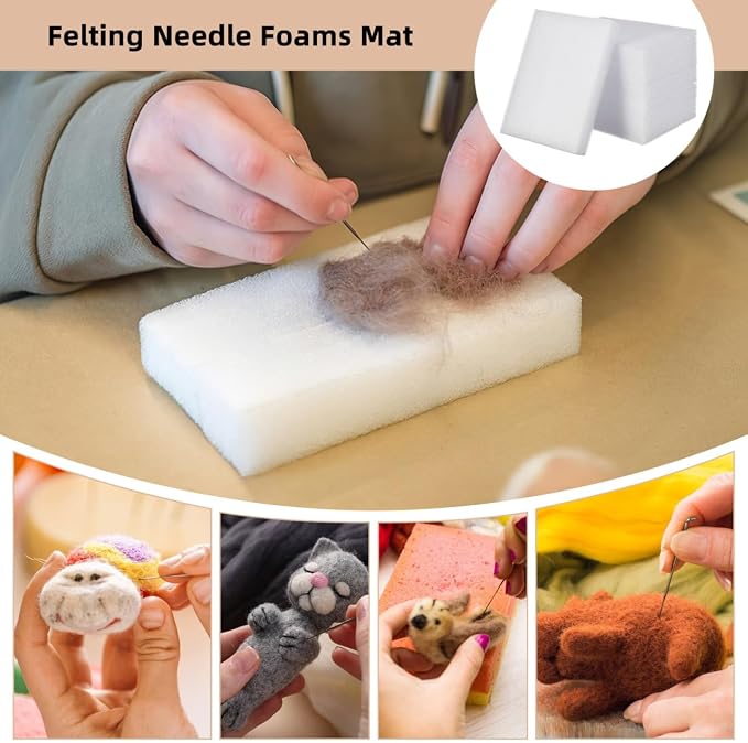 TEHAUX 6pcs Needle Felting Foam Pads - Image 7