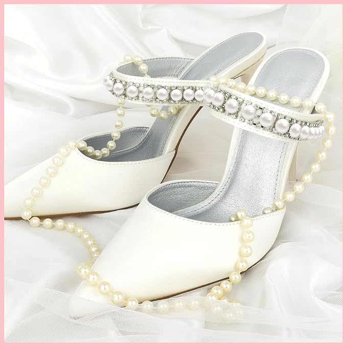 NACHLYNN 6480 Pcs Flat Back Pearls 7 Sizes Half Pearl Bead White Flat Pearls - Image 6
