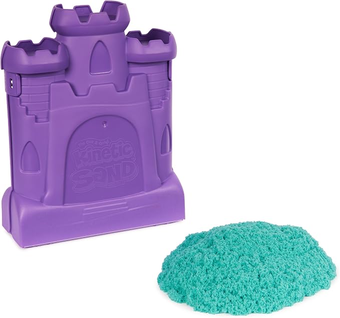 Kinetic Sand, Castle Case with 1lb Teal Play Sand & Storage Container, Sensory - Image 5