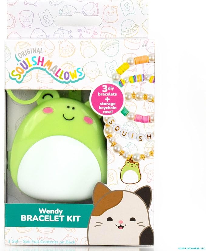 Original Squishmallows Wendy The Frog Bracelet Kit, Makes 3 Accessories - Image 8