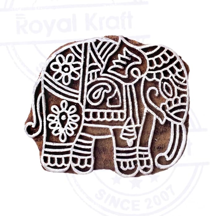 Royal Kraft Wooden Stamps DIY Fabric, Henna Printing Blocks THDtag003 - Image 3