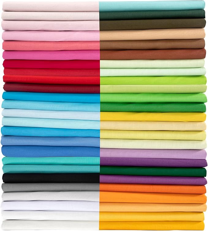 Aubliss 200pcs 100% Cotton Fabric Bundle 4" x 4" PreCut Fat Squares Sheets by Aubliss
