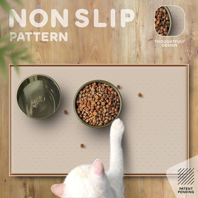Dog Food Mat - 28x18 Raised Edges Dogs Mat - Image 4