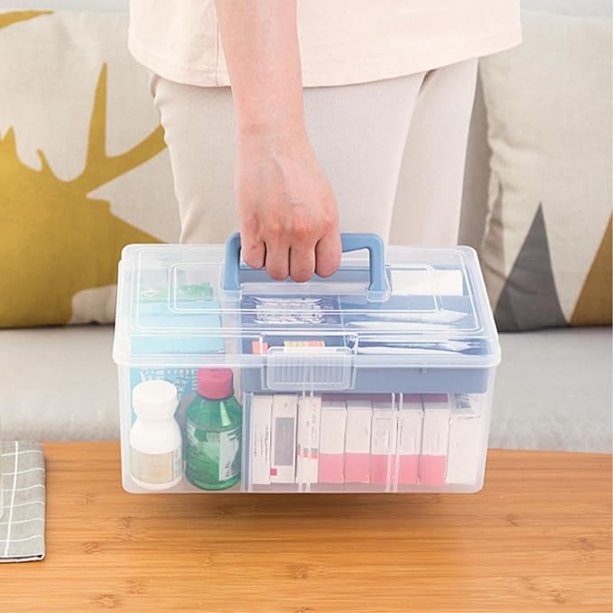 2 Pack Plastic Dividing Storage Box, 2 Layer Multipurpose Craft Organizer and - Image 6