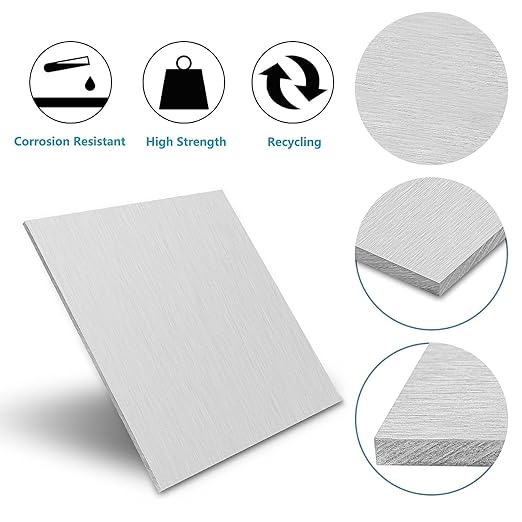 2PCS 6061 Aluminum Sheet Metal, 12" x 16" x 1/8" Thickness Heavy Duty Aluminum Sheets Plates with Protective Film, Rectangle Aluminum Plate Solid Metal Sheet Plate for DIY Projects Base Plate