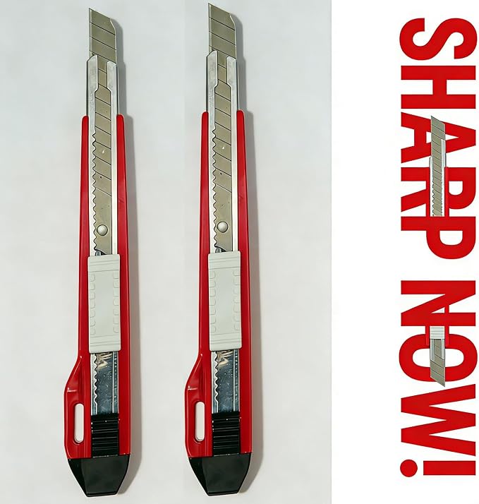 9mm Snap Off Utility Knife High Hardness Retractable Box Cutters - Image 3