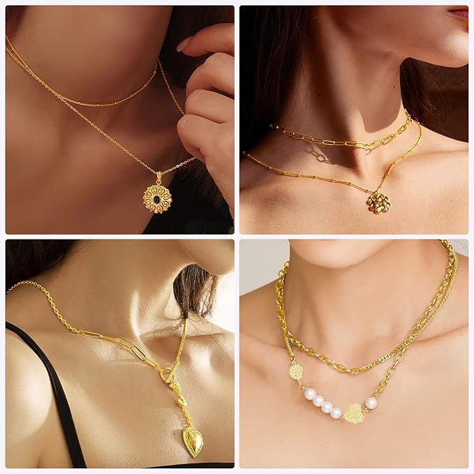 Ecoofor Gold Necklace Chains for Jewelry Making, 78.7 Feet 10 Rolls Jewelry - Image 6