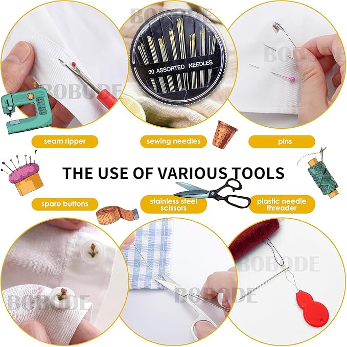130 PCS Paisley Printing Sewing Kit - Image 7