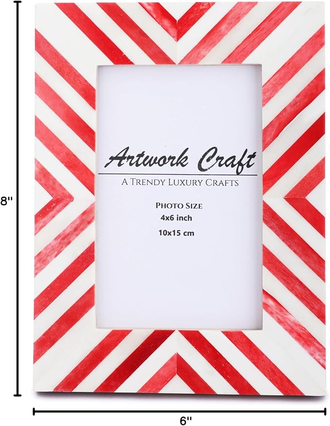 Picture Photo Frame Chevron Herringbone Art Inspired Vintage Table-Top/Wall - Image 7